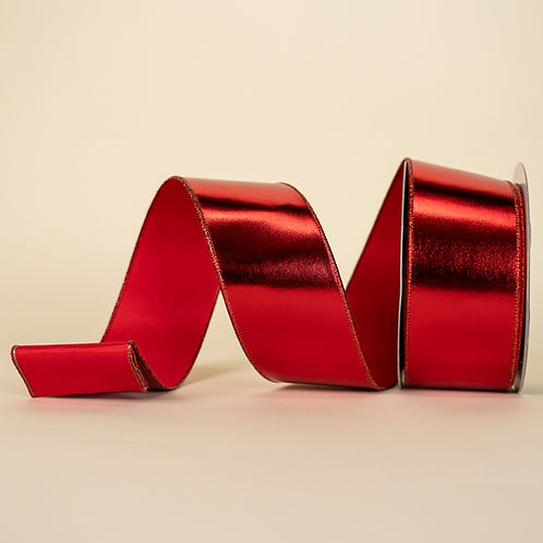 RIBBON METAL SHEEN RED ( 2 SIZES )
