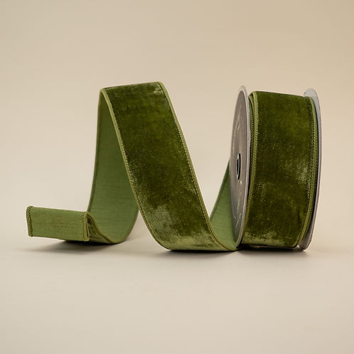 RIBBON VELVET FOREST GREEN ( 2 SIZES )