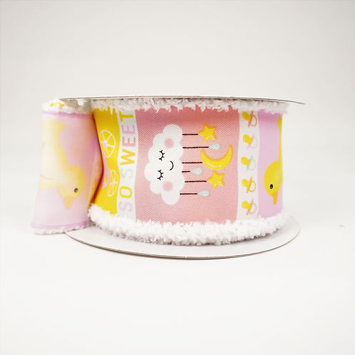 RIBBON 2.5X10YDS BABY SWEET PRINTS