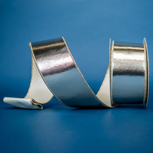 RIBBON METAL SHEEN PLATINUM ( 3 SIZES )