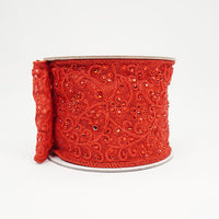 RIBBON JUBILEE VINES 4X10YDS RED