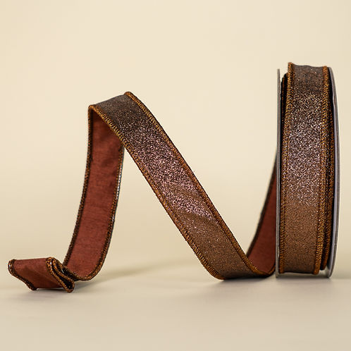 RIBBON GLITTER BRONZE ( 2 SIZES )