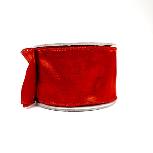 RIBBON DOUBLE SHEER RED 2.5X10YDS