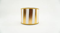 RIBBON HORIZONTAL STRIPES 4X10 GOLD,WHITE