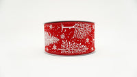 RIBBON CHRISTMAS FOREST 2.5X10 RED