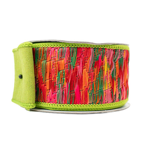 RIBBON 2.5X5YDS GROOVY LOOM APPLE GREEN