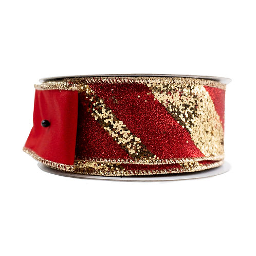 RIBBON XL DIAG STRIPE WITH RED AND GOLD (2 SIZES)