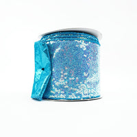 RIBBON SEQUIN EMBROIDERY 4X10YDS TURQUOISE