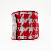 RIBBON GLITTER VELVET CHECK POLYESTER (2 SIZES)