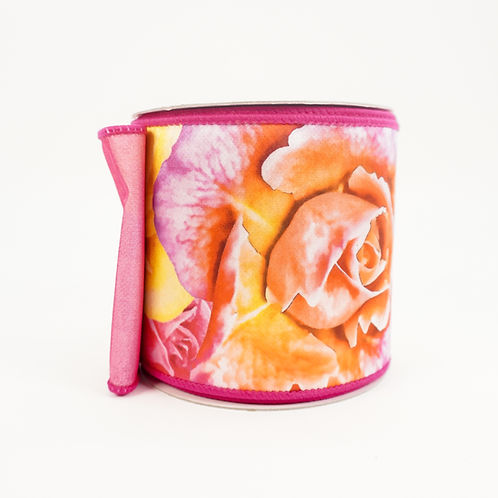 RIBBON 4X10YDS VIBRANT ROSE MULTICOLOR