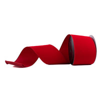 RIBBON FLOCKED VELVET RED ( 2 SIZES )