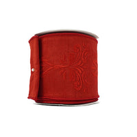 RIBBON DAMASK DUPIONI 4X10YDS RED