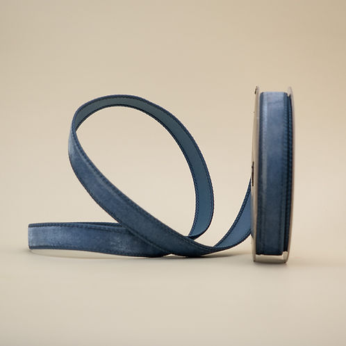 RIBBON VELVET STEEL BLUE ( 3 SIZES )