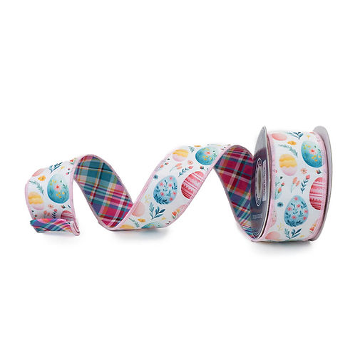 RIBBON EASTER EGGS PINK ( 2 SIZES)