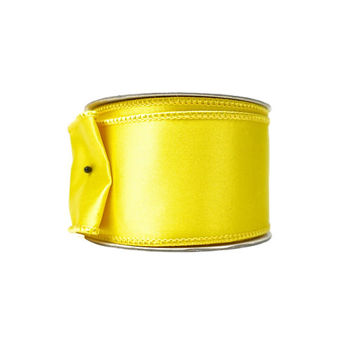 RIBBON SILKY SATIN YELLOW (2 SIZES)