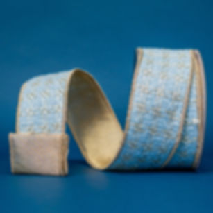 RIBBON TRES CHIC LIGHT BLUE AND GOLD ( 2 SIZES )