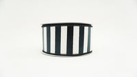 RIBBON VERTICAL STRIPES 2.5X10 BLACK,WHITE
