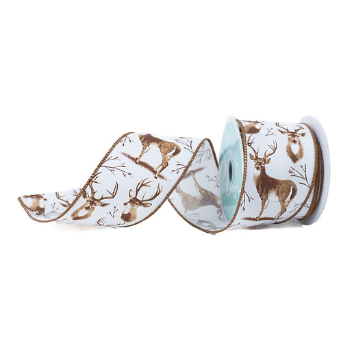 RIBBON 2.5" X 10YDS DEER ( 2 COLORS )