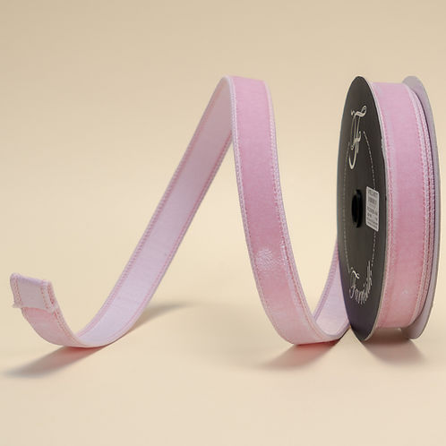 RIBBON VELVET BABY PINK ( 3 SIZES )