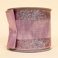 RIBBON 4X10YDS GLITTER CANDY (2 COLORS)