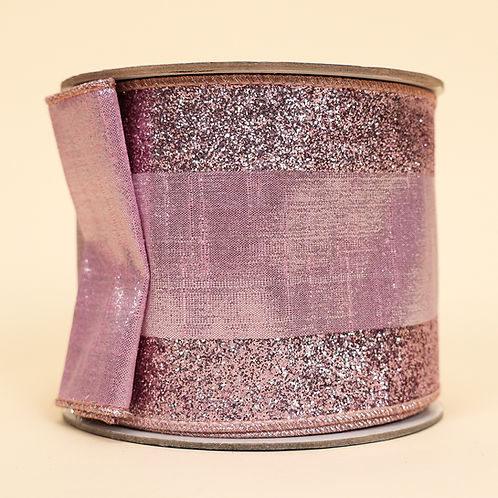 RIBBON 4X10YDS GLITTER CANDY (2 COLORS)