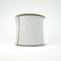 RIBBON EMB VINES 4X10YDS WHITE