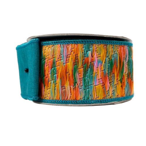 RIBBON 2.5X5YDS GROOVY LOOM TEAL