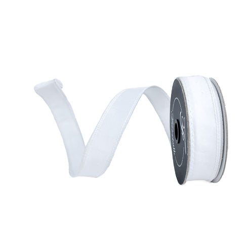 RIBBON 1" X 10YDS TAFFETA WHITE