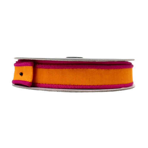 RIBBON 1" X 10YDS ACCENT CORD ORANGE AND HOT PINK