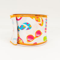 RIBBON 2.5X10YDS FLIP FLOP AND SUNGLASSES