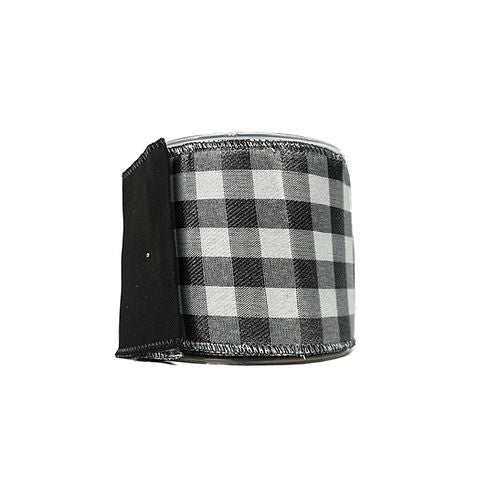 RIBBON LUSTER CHECKS GREY (3 SIZES)