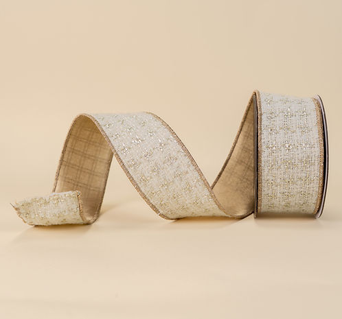 RIBBON TRES CHIC IVORY AND GOLD ( 2 SIZES )