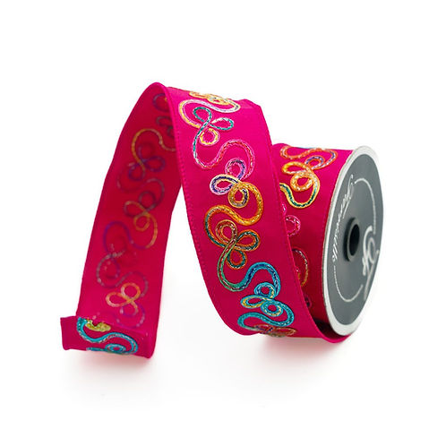 RIBBON 1.75" X 10YDS WHIMSY RIBBONS ( 5 COLORS )