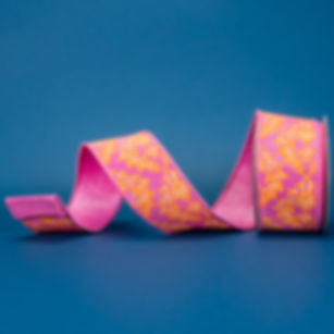 RIBBON FRENCHY HOT PINK AND ORANGE ( 2 SIZES )