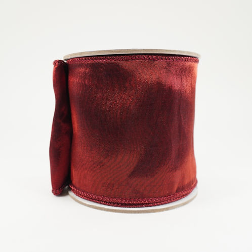RIBBON DOUBLE SHEER 4X10YDS RUBY