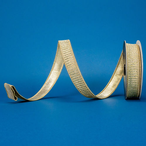 RIBBON PLEATED METALLIC CHAMPAGNE ( 3 SIZES )