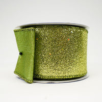 RIBBON GLITTER 2.5X10YDS LIME