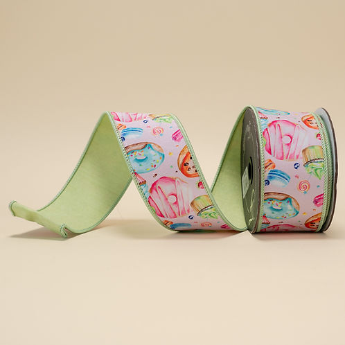 RIBBON BRIGHT PATISSERIE PINK AND MINT ( 2 SIZES )