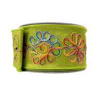 RIBBON 2.5X10YDS WHISKEY HIPPIE LIME GREEN