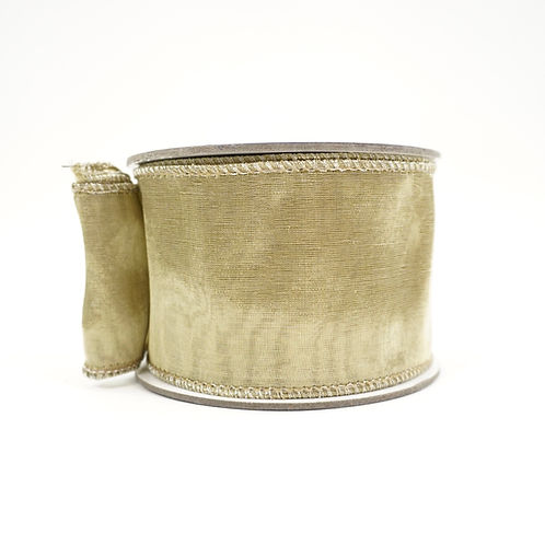 RIBBON DOUBLE SHEER 2.5X10YDS PLATINUM