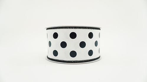 RIBBON FOIL DOTS 2.5X10 BLACK