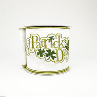 RIBBON 4X10YDS ST. PATRICK DAY GREEN EDGE
