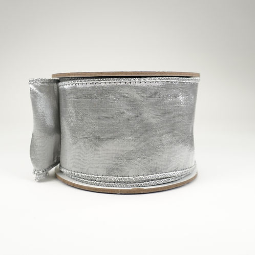 RIBBON DOUBLE SHEER 2.5X10YDS SILVER