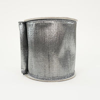 RIBBON METALLIC DUPION 4X10YDS SLATE