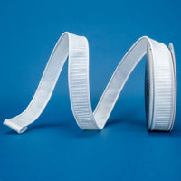 RIBBON PLEATED METALLIC WHITE ( 3 SIZES )