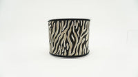 RIBBON GLITZY ZEBRA 4X10 BLACK,GOLD
