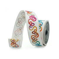RIBBON WHIMSY WHITE AND MULTICOLOR ( 2 SIZES )