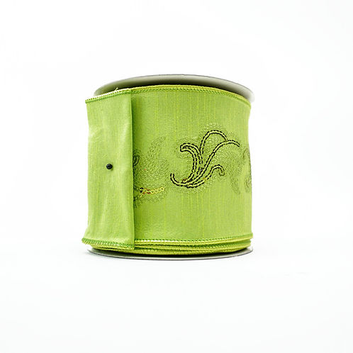 RIBBON SEQUIN SCAN 4X10YDS LIME