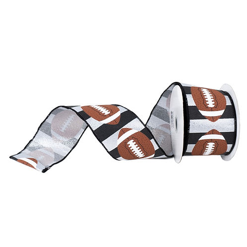 RIBBON 2.5" X 10YDS FOOTBALL BROWN ( 3 COLORS )