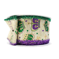 RIBBON 2.5X10YDS MARDI GRAS CROWNS